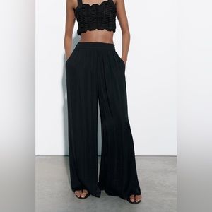 🖤 ZARA FLOWY WIDE LEG PANTS